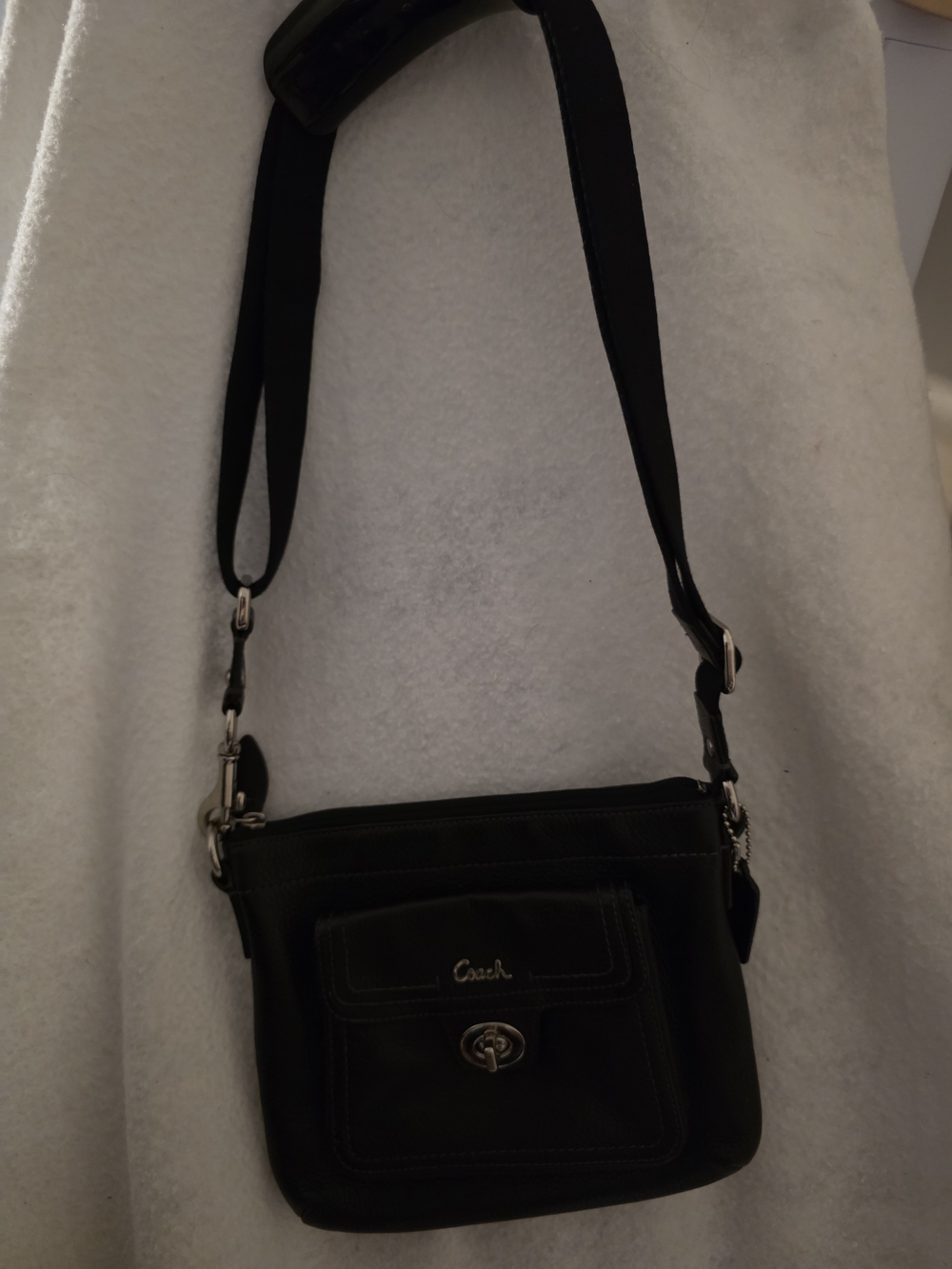 Coach Black Leather Crossbody Bag - No Call Outs